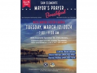San Clemente Mayor's Prayer Breakfast to be held Tuesday, March 14, 2023